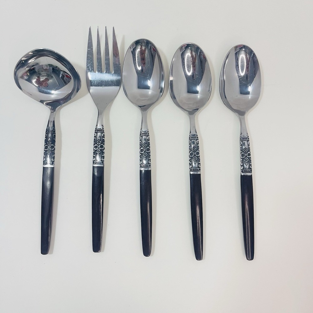 Oneida Northland NAPA VALLEY Stainless 5pc Serving Set Ladle Fork Spoons  Japan